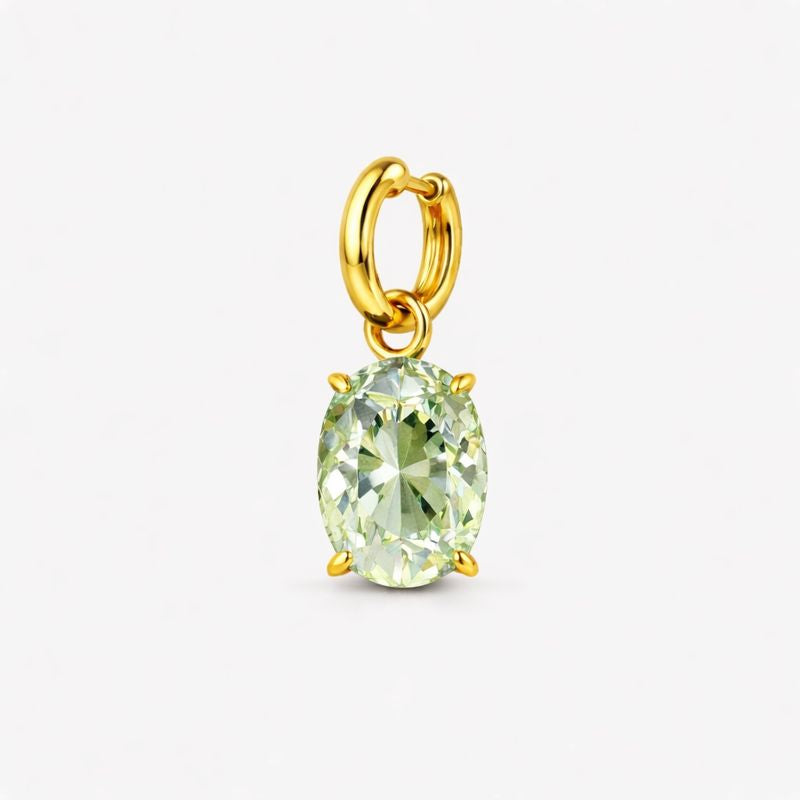 Green Amethyst Single Mini Ear Pendant