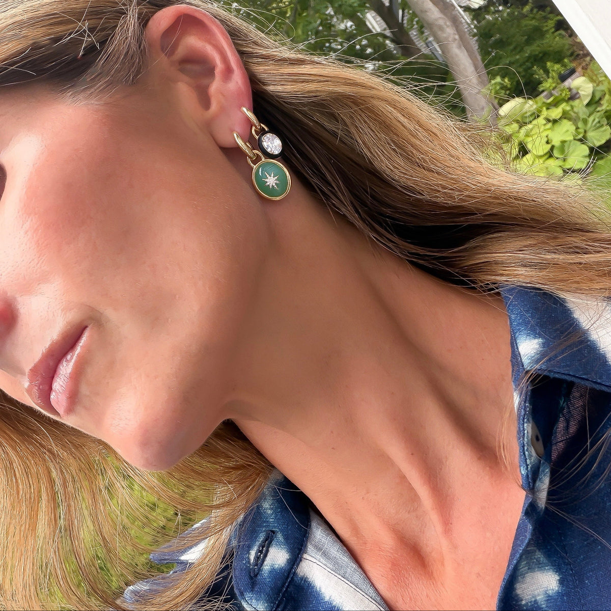 Diamond in Oxyx Mini Ear Pendants