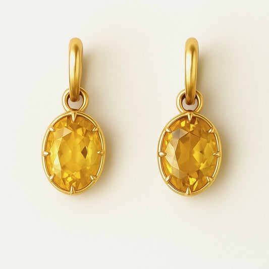 Citrine Mini Ear Pendants