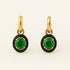 Tsavorite in Onyx Mini Ear Pendants