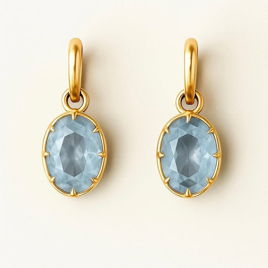 Aquamarine Mini Ear Pendants
