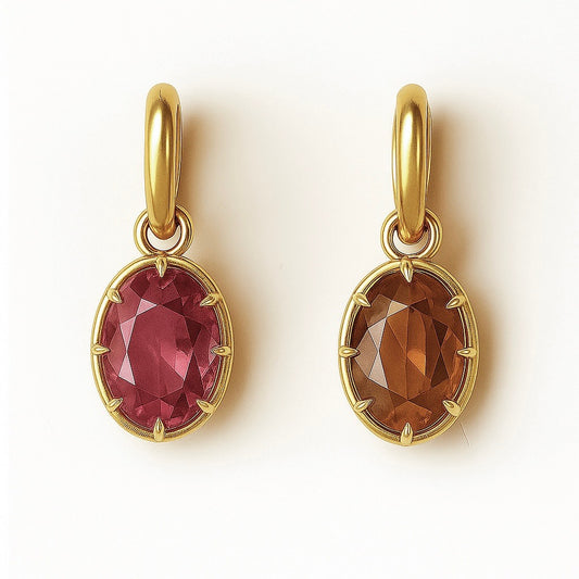 Mismatched Tourmaline Mini Ear Pendants