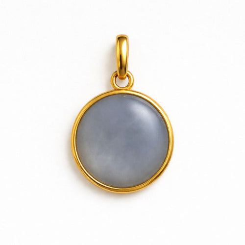 Gray Moonstone Double Flip Pendant (Round)