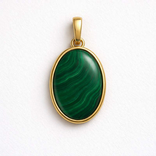 Malachite Double Flip Pendant (Oval)