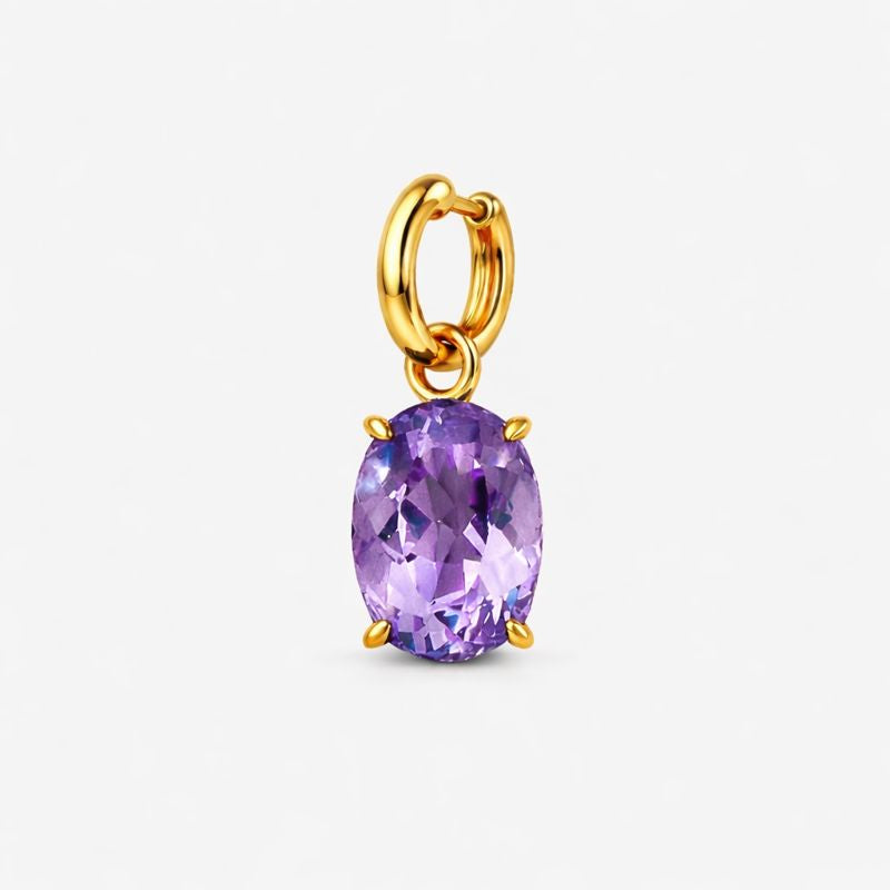 Purple Amethyst Single Mini Ear Pendant