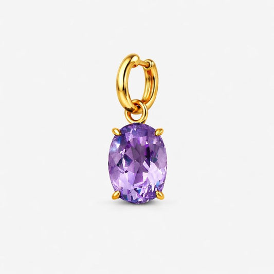 Purple Amethyst Single Mini Ear Pendant