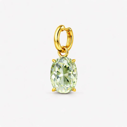 Green Amethyst Single Mini Ear Pendant