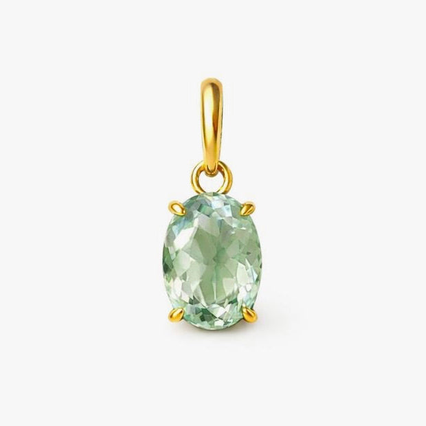 Green Amethyst Double Flip Pendant