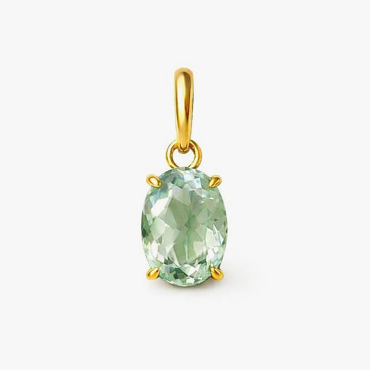Green Amethyst Double Flip Pendant