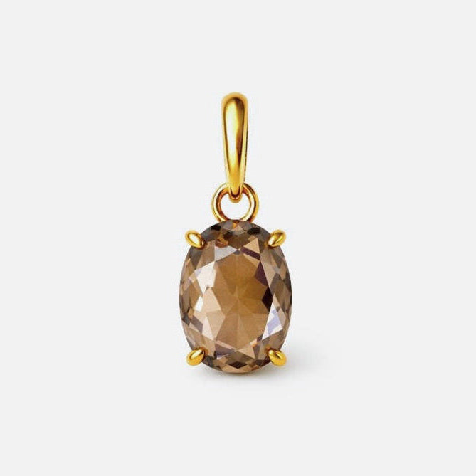 Smokey Topaz Double Flip Pendant