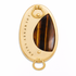 Pendentif double rabat œil de tigre