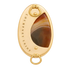 Pendentif double rabat en agate rubanée (ovale)