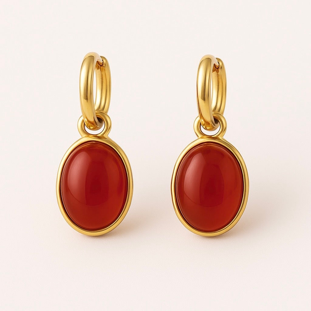 Carnelian Mini Ear Pendants