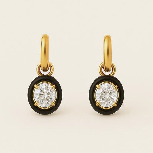 Diamond in Oxyx Mini Ear Pendants