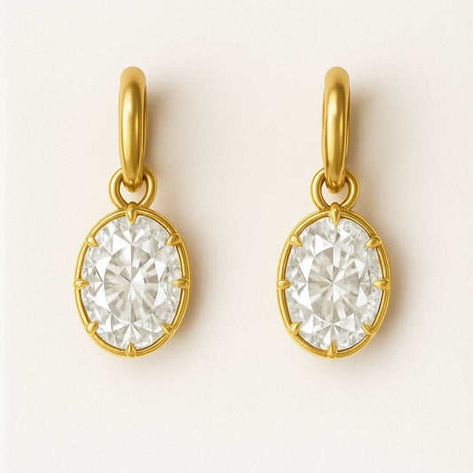 White Diamond Mini Ear Pendants