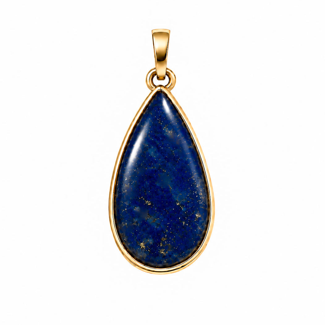 Lapis Pear Double Flip Pendant
