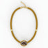 Pendentif Cordon Soie Topaze Brune - Ocre