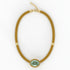 Green Amethyst Silk Cord Pendant - Ochre