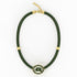 Pendentif en améthyste verte sur cordon de soie - Vert