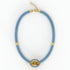 Citrine Silk Cord Pendant - Light Blue